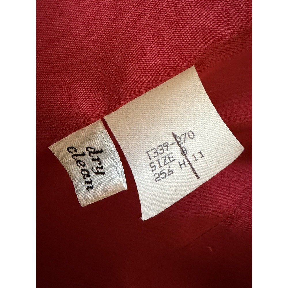 Vtg Pendleton Red Virgin Wool Riding Jacket~Sz 8~Velvet Collar Tailored Luxury - Picture 9 of 16